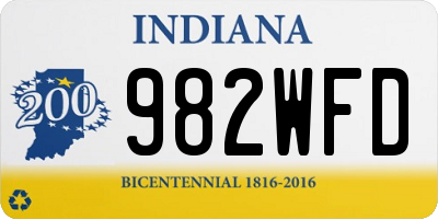IN license plate 982WFD