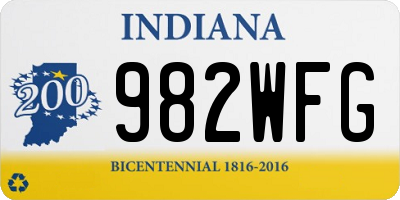 IN license plate 982WFG