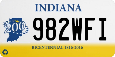 IN license plate 982WFI