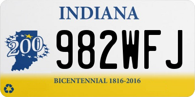 IN license plate 982WFJ