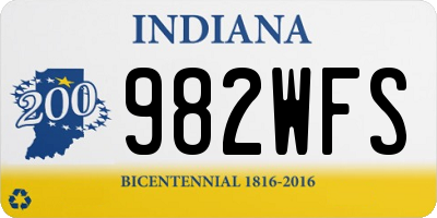 IN license plate 982WFS