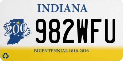 IN license plate 982WFU