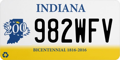 IN license plate 982WFV
