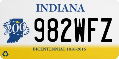 IN license plate 982WFZ