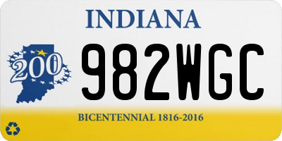 IN license plate 982WGC