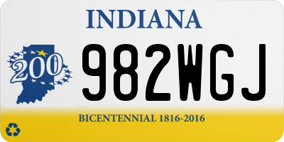 IN license plate 982WGJ