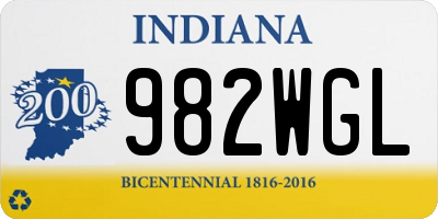 IN license plate 982WGL