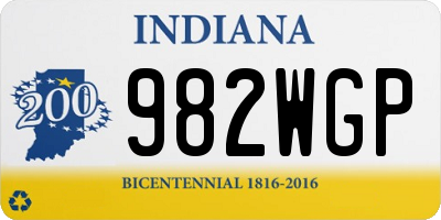 IN license plate 982WGP