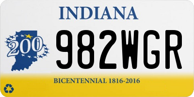 IN license plate 982WGR