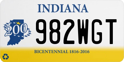 IN license plate 982WGT