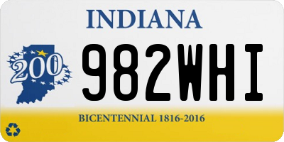 IN license plate 982WHI