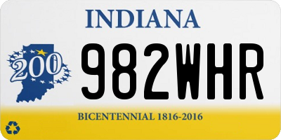 IN license plate 982WHR
