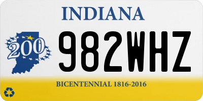 IN license plate 982WHZ