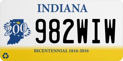 IN license plate 982WIW