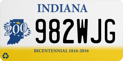 IN license plate 982WJG