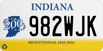 IN license plate 982WJK