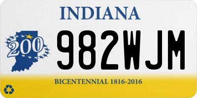 IN license plate 982WJM