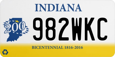 IN license plate 982WKC