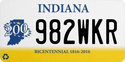 IN license plate 982WKR