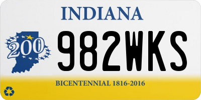 IN license plate 982WKS