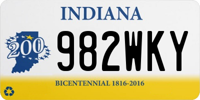 IN license plate 982WKY