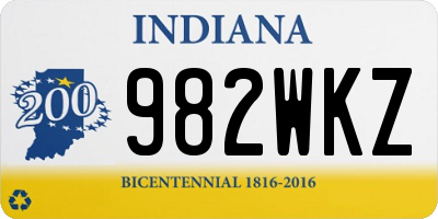 IN license plate 982WKZ