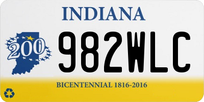 IN license plate 982WLC