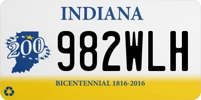 IN license plate 982WLH