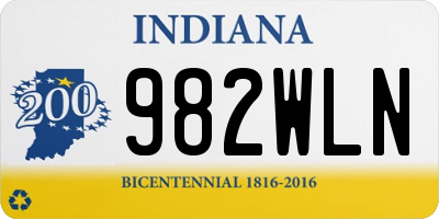IN license plate 982WLN