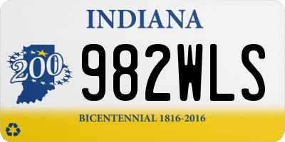 IN license plate 982WLS