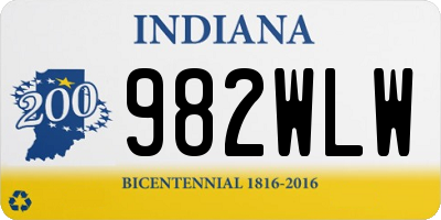 IN license plate 982WLW