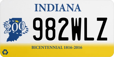 IN license plate 982WLZ