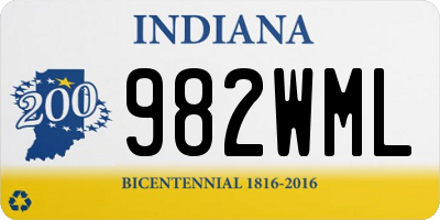 IN license plate 982WML
