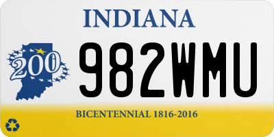 IN license plate 982WMU