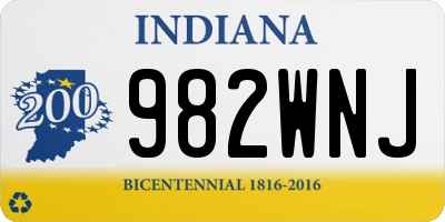 IN license plate 982WNJ