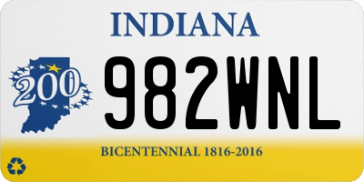 IN license plate 982WNL