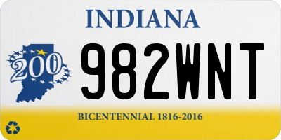 IN license plate 982WNT