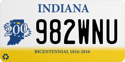 IN license plate 982WNU