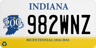 IN license plate 982WNZ