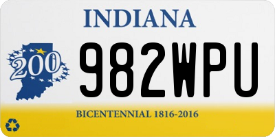 IN license plate 982WPU