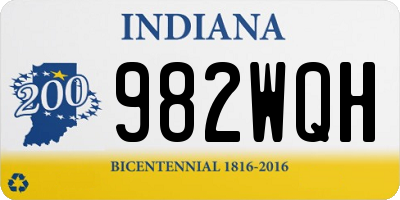 IN license plate 982WQH