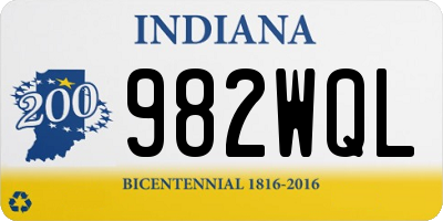 IN license plate 982WQL
