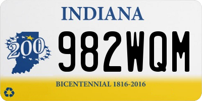 IN license plate 982WQM