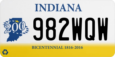 IN license plate 982WQW