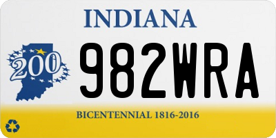 IN license plate 982WRA