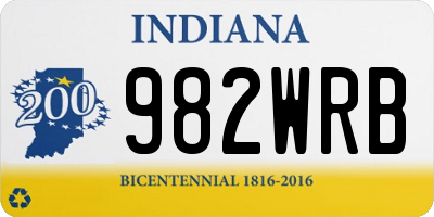 IN license plate 982WRB