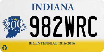 IN license plate 982WRC