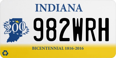 IN license plate 982WRH