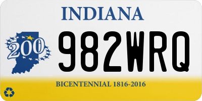 IN license plate 982WRQ