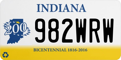 IN license plate 982WRW